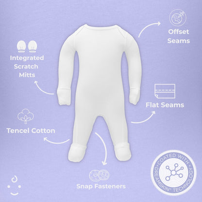HappySkin® Baby One Piece Sleepsuit With Integrated Mittens